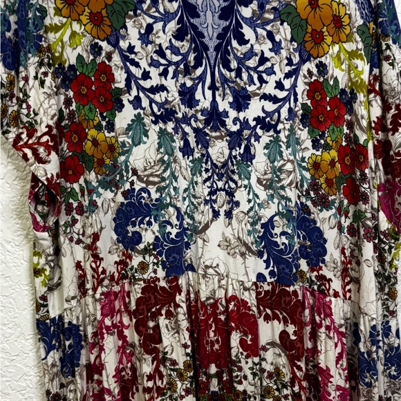 Johnny Was Multicolor Floral Midi Dress - Picture 3 of 9